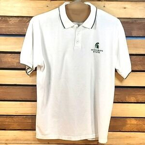 Michigan State White Polo Shirt